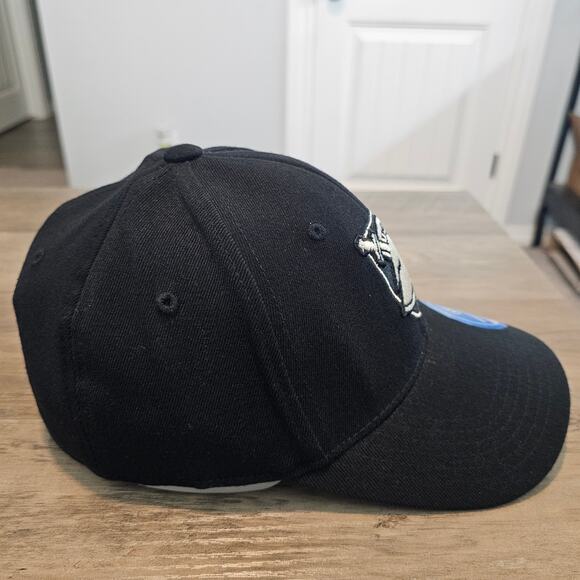 Vintage Army Black Knights Fitted Hat Cap Y2K Black Wool Memory Fit Military - Picture 6 of 10